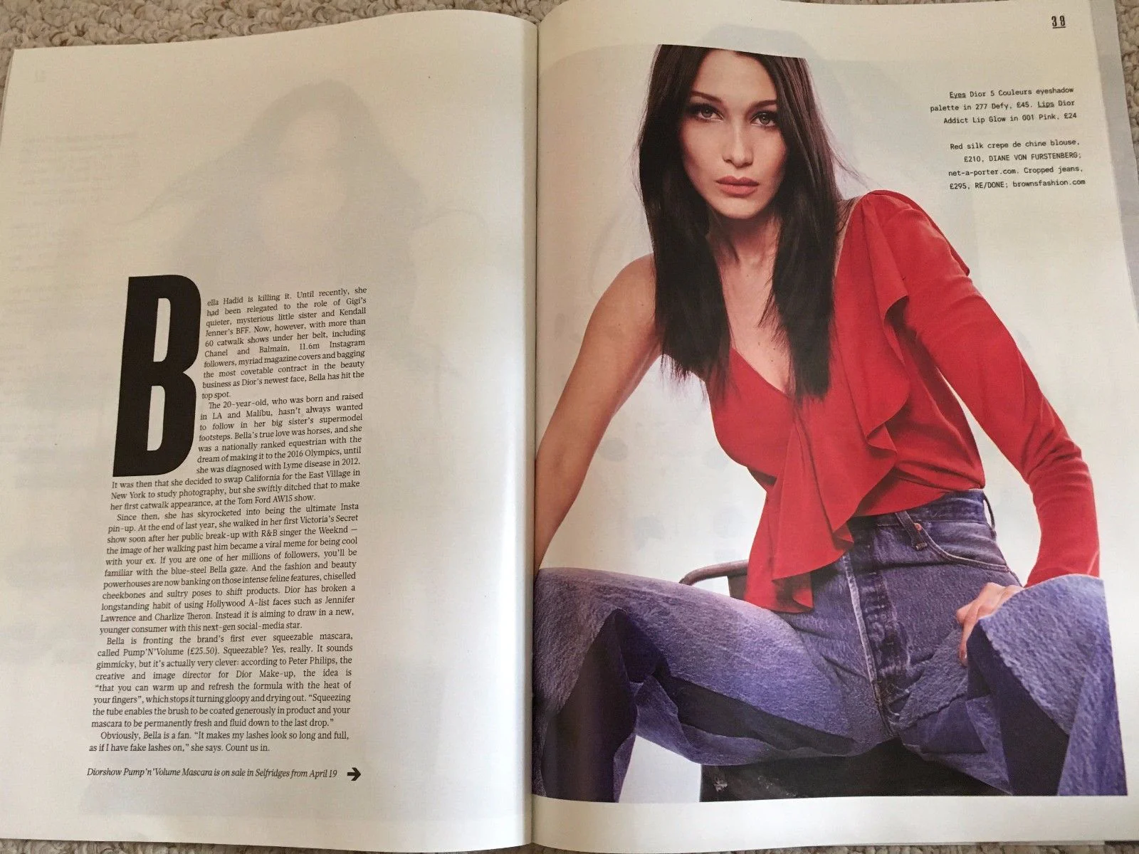 Bella Hadid Photo Cover UK interview Style Magazine April 2017 - Image 3