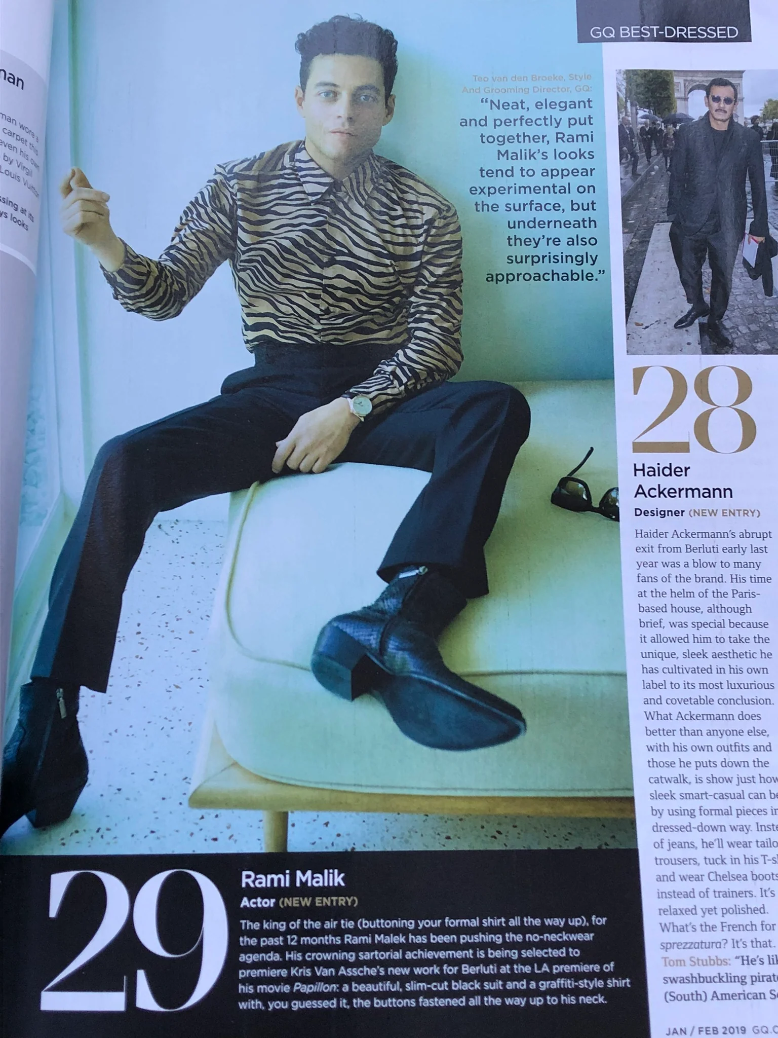 BRITISH GQ MAGAZINE Jan/Feb 2019 TIMOTHEE CHALAMET HARRY STYLES - Image 4