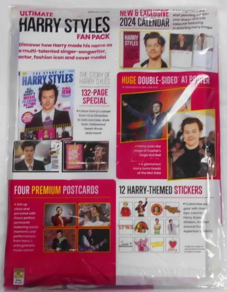 HARRY STYLES ULTIMATE FANPACK (MAGAZINE, STICKERS, POSTERS, ART CARDS & 2024 CALENDAR - Image 5