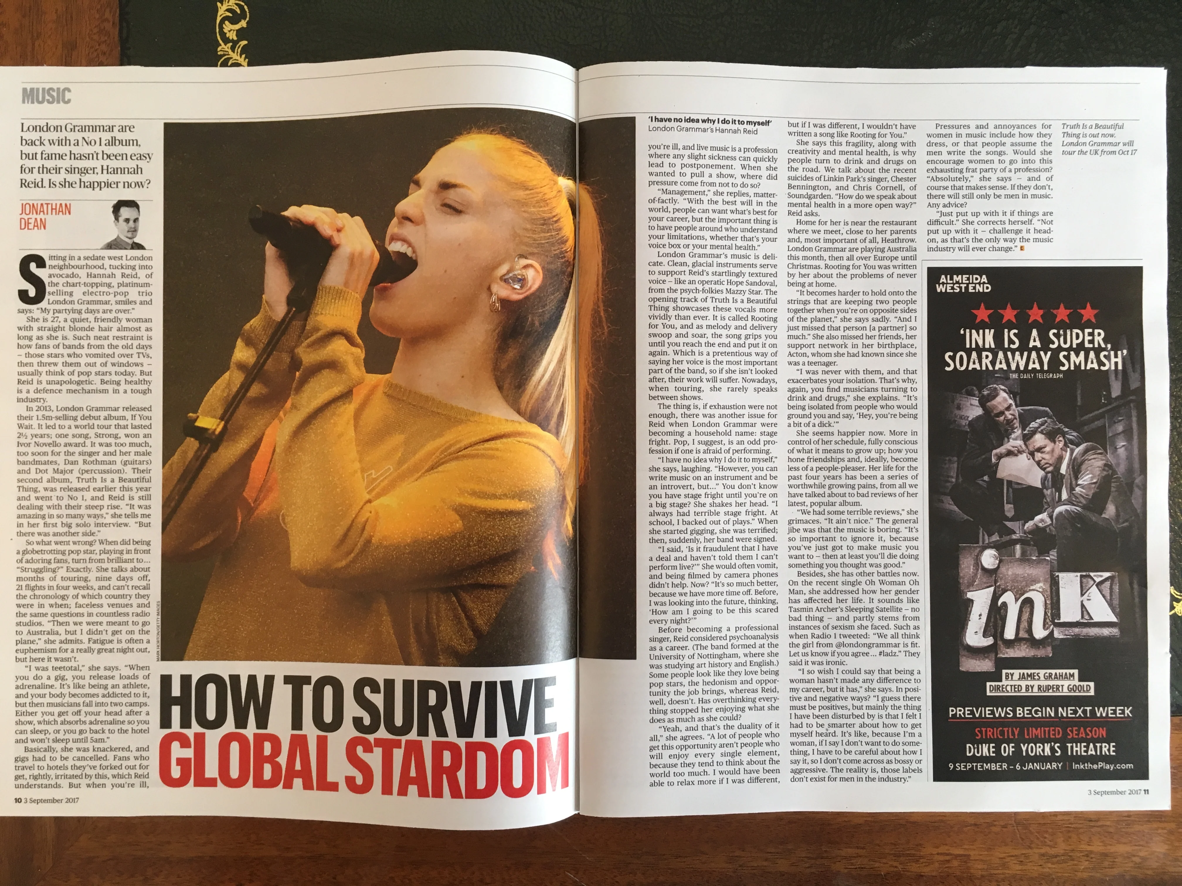 UK Culture magazine 3 September 2017 John Le Carre Jeremy Renner London Grammar - Image 3