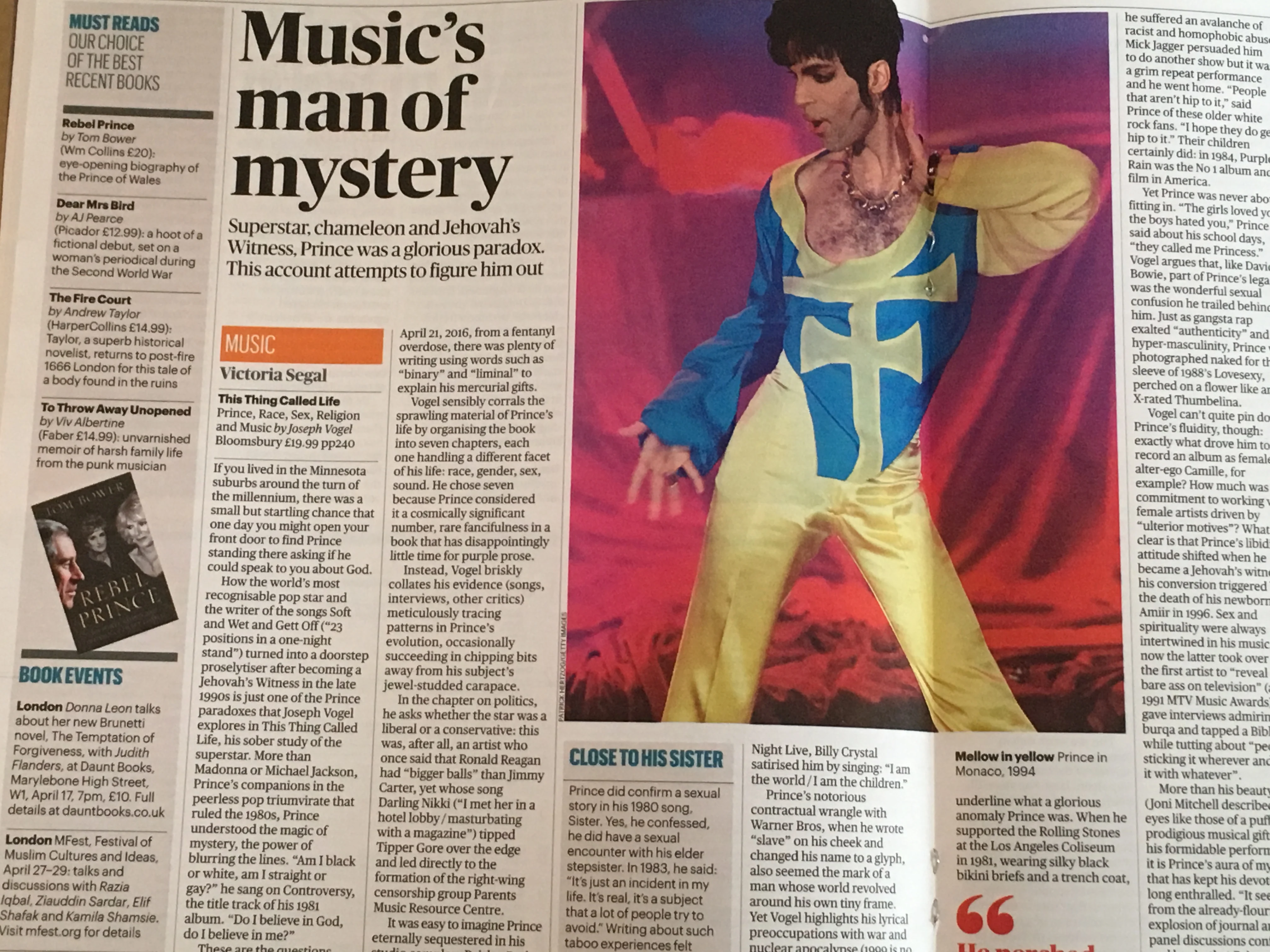 UK CULTURE Magazine APRIL 2018: JACK WHITE Isaac Henderson PRINCE - Image 3