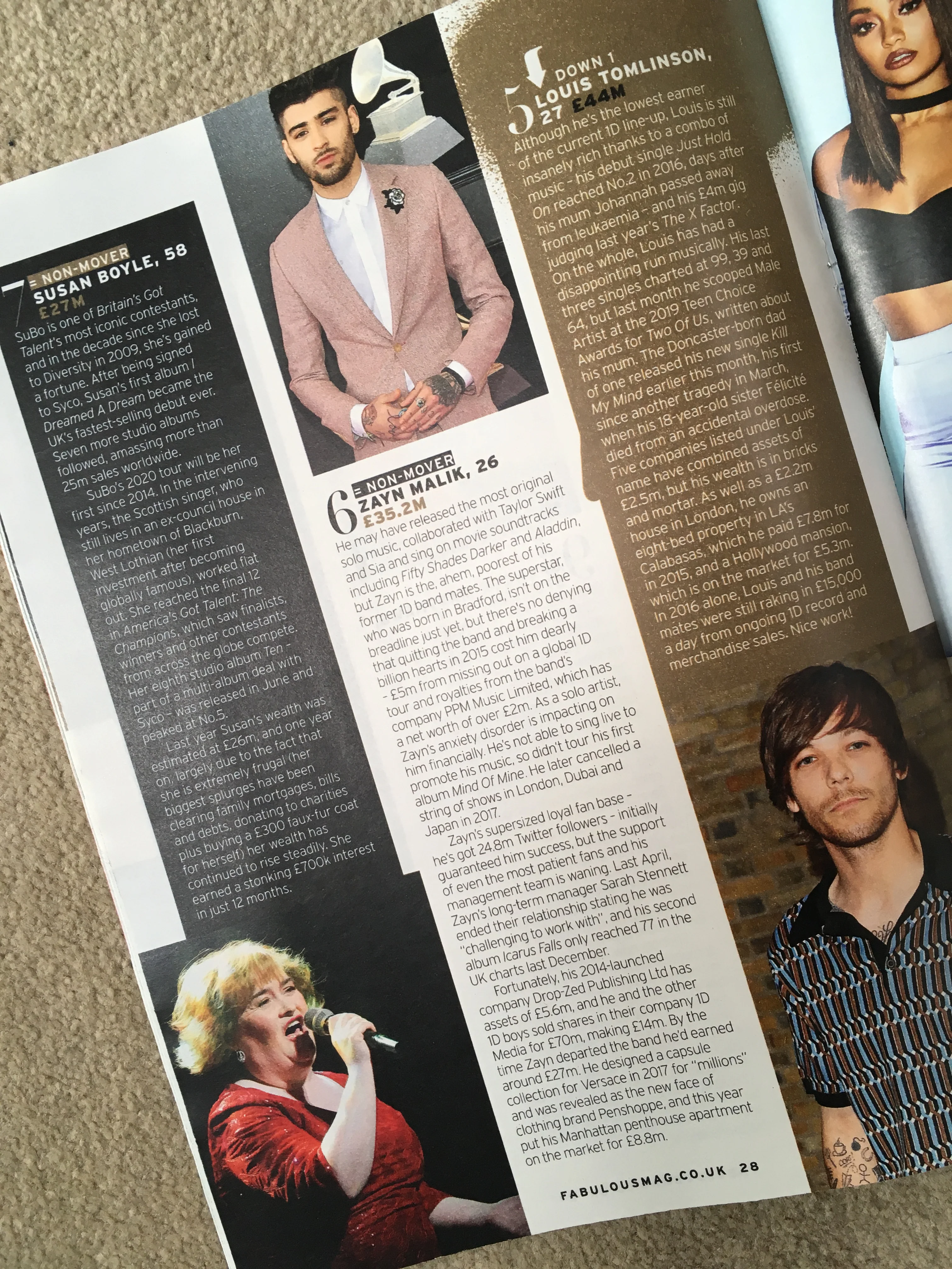 UK FABULOUS Magazine Sept 2019: HARRY STYLES Louis Tomlinson NIALL HORAN Zayn Liam Payne - Image 3